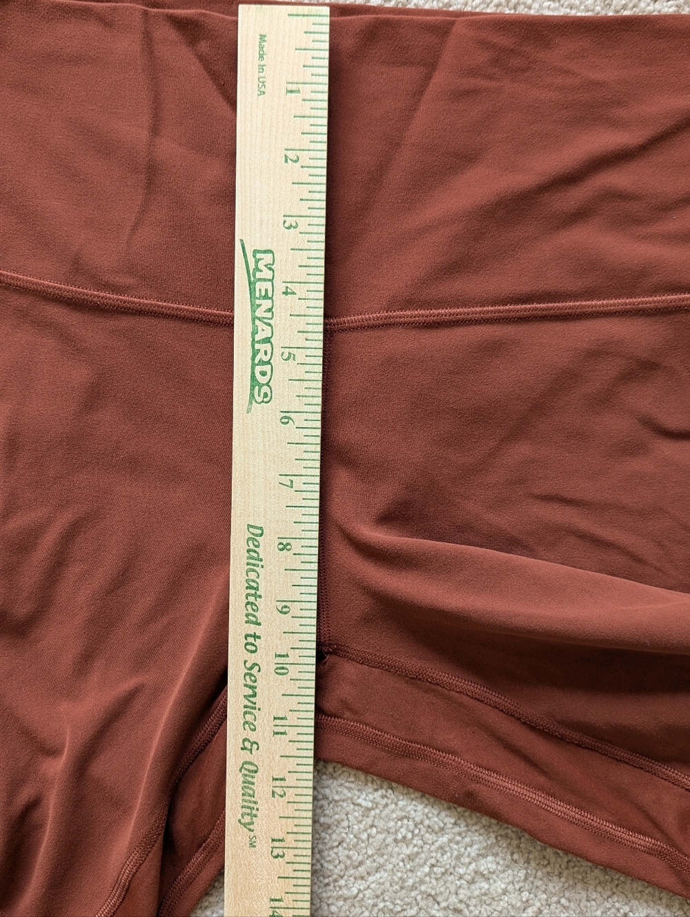 Lululemon Women's Yoga Align High-Rise 7" Dark Terracotta Shorts Sz 8 - Picture 7 of 8